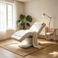 Table de massage électrique professionnelle réglable en mousse à mémoire de forme chauffante pour soins du visage et spa