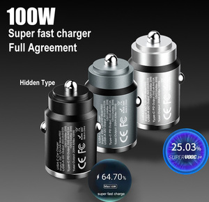 Chargeur de voiture USB Type C double port PD30W avec <span class=keywords><strong>adaptateur</strong></span> de charge rapide QC <span class=keywords><strong>18W</strong></span> OTP OVP - Product Image 3