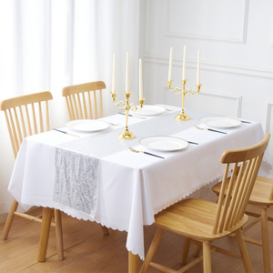 Silver Sequin Glitter <strong>Tablecloths</strong> Round Rectangular Table Cloth for Decoration <strong>Tablecloth</strong> - Product Image 4