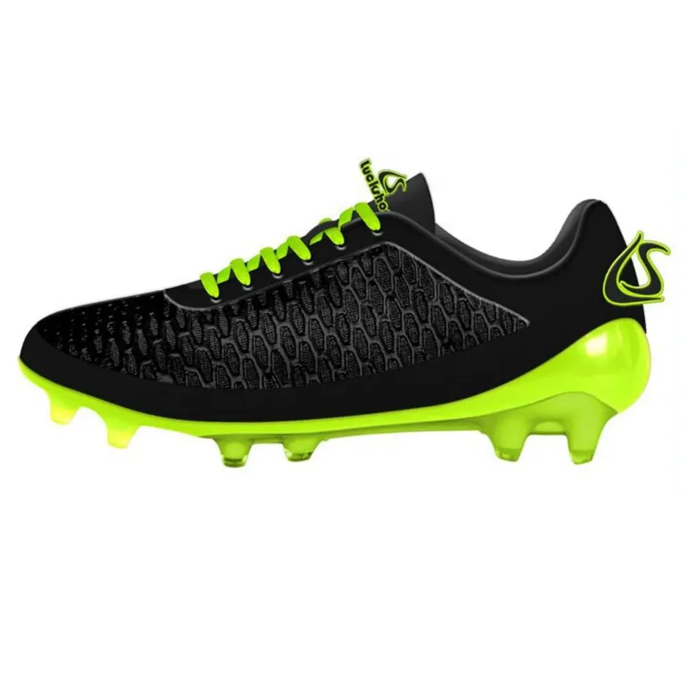 Scarpe da calcio verdi nuovo design scarpe da calcio sportive da uomo fornitore personalizzato scarpe da calcio