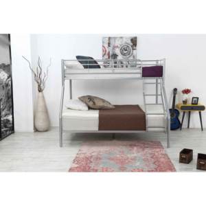 MILENYUM Modern Twin Over Full Metal Bunk <b>Bed</b> Stainless Steel Space Saving Dorm <b>Bed</b> Turkey - Product Image 4