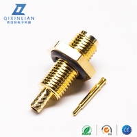 Conector impermeable hembra SMA Hexagonal grande chapado en oro de cobre completo Conectores RF coaxiales RG178 prensados