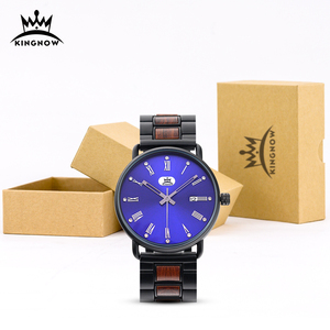 Kingnow 2021 Reloj deportivo de lujo para hombre/Reloj de cuarzo de moda con fecha automática Reloj de pulsera de madera Envío rápido Venta caliente - Product Image 5