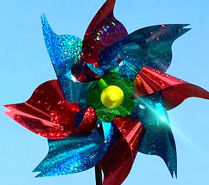 Vogel Repeller Sprankelende Holografische Pinwheel Windmolen Sprankelende Afschrikkkit Amerikaanse Vlag Sterren Wind Spinner - Product Image 2