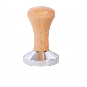 Tasseur à café avec manche en bois 51mm 53mm 58mm, base en acier inoxydable gravée sur mesure pour <span class=keywords><strong>barista</strong></span> à domicile - Product Image 6