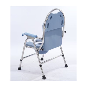 Morning Rise <b>Commode</b> Chair Stainless Steel <b>Folding</b> High Back Portable Toilet Chair For Elderly And Pregnant Women Home Use - Product Image 1