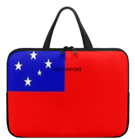 Sac pour ordinateur portable avec drapeau de Samoa, style patriotique, en polyester, étui pour ordinateur portable, sacoche, housse de voyage pour tablette
