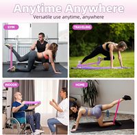Juego de bandas de ejercicio elásticas de goma de látex Natural para entrenamiento en casa, Yoga, Pilates, rehabilitación, Fitness, fuerza, botín, entrenamiento de cadera