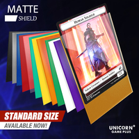 Protège-cartes de collection texturés rugueux Unicorn Game Plus 66x91mm 140 microns en PP mat pour TCG, 22 couleurs, 1000 pièces