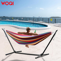 Support de hamac léger en coton WOQI pour adultes - Utilisation en camping en plein air, capacité 1-2 personnes, capacité de poids 150 kg, longueur 10 pieds