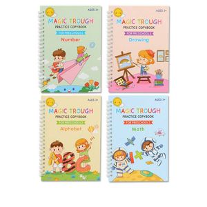 Custom Language Grooved Magic Calligraphy Copybook, Reusable Handwriting Practise Tracing Book for Training - Product Image 5