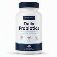 Capsules d'enzymes digestives probiotiques végétaliennes à marque privée OEM, améliorent l'immunité, complément pour la santé intestinale pour femmes et hommes, 2 capsules