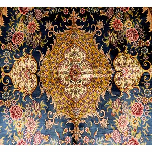 YUXIANG 12'X18' Antique Oriental Area Carpet Turkish Carpet Silk Classic Design Chinese Hand Knotted Qum Persian Carpet