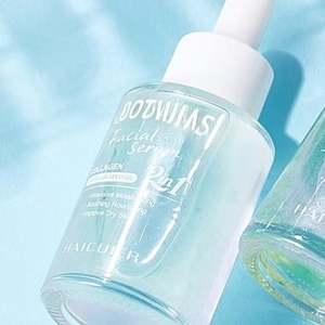 Sérum double couche biologique 30 ml à l'acide hyaluronique, au collagène, à la consoude et à la vitamine C, hydratant visage aux herbes pour le soin de la peau - Product Image 1