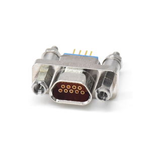 ขั้วต่อการบิน J30J-9ZKW-J ซีรีส์ J30J ขั้วต่อไฟฟ้าแบบ Micro-D รูปทรงสี่เหลี่ยม 9/15/74 พิน ชุบทอง ขั้วต่อตัวเมีย - Product Image 4