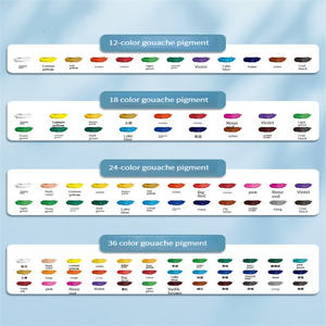 Peinture <span class=keywords><strong>gouache</strong></span> aquarelle Deli 24 couleurs Convient aux débutants Outils de dessin pour enfants Étudiants en art <span class=keywords><strong>Lavable</strong></span> Professionnel - Product Image 4