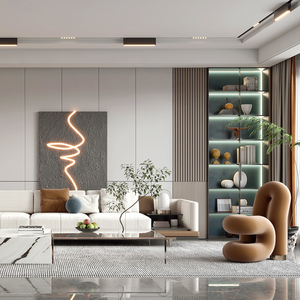 Divano TV in Legno Ecologico Personalizzato, Design Moderno, Dimensioni Regolabili, Stili Vari, Arredamento Multifunzionale per <span class=keywords><strong>Soggiorno</strong></span> e Villa - Product Image 2