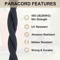 Kit de 28 couleurs de paracord 550 Type III, 10 pieds chacun, 550 lb, 7 brins, en nylon, pour la fabrication de bracelets de survie, de cordons et de lanières DIY