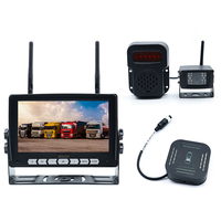 Caméra de recul sans fil AI BSD de 7 pouces avec vision nocturne et haut-parleur d'alarme, système de surveillance par caméra de recul pour voitures et camions