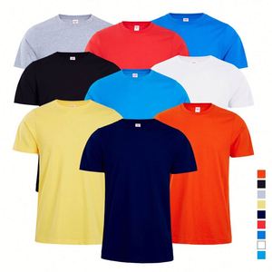 Design High Quality Black T-shirt 100 Cotton Screen Print Blank Printing Service Short Sleeve Without Label Unisex T-shirts - Product Image 2