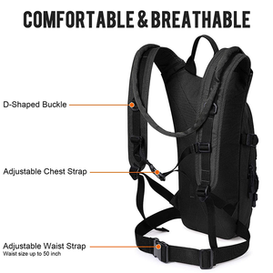 Sac à dos d'hydratation léger et imperméable pour la course à pied, la <span class=keywords><strong>randonnée</strong></span>, le cyclisme, avec poche à eau de 3L - Product Image 3