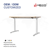 Bureau d'ordinateur électrique intelligent en acier, design ergonomique, modulaire, extensible, facile à assembler, pour 5 bureaux