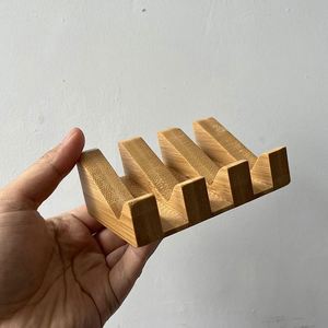 Hot Sale <b>Bamboo</b> <b>Soap</b> <b>Dish</b> with Slanted Waterfall Design - Product Image 2