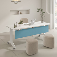 Tables de conférence pliables OMNI Bureau de travail convertible Table de formation pliable avec roulettes Bureaux réglables pour le bureau