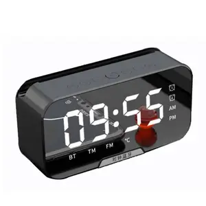 G15 FM TF כרטיס מראה אלחוטי רמקול רדיו מתנת שעון מעורר שעון boombox