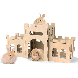 Castello Extra largerabbit gamehouse adatto per il coniglio al coperto climbingtowewithtunnel robusto hidingplacesuitable per i giocattoli di coniglio - Product Image 1