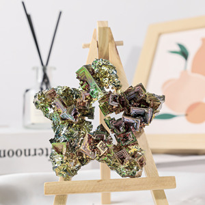 Wholesale Natural Gemstone Heart Crystal Moon Bismuth Star Gem Cross for gift - Product Image 4