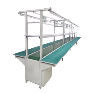 Convoyeur à bande motorisé en profilé d'aluminium avec <span class=keywords><strong>table</strong></span>, ligne d'assemblage automatique - Product Image 6