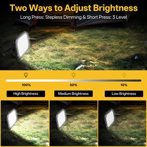 Lámpara de Trabajo LED Recargable para Exteriores, 12000 mAh, 10000 LM, con 4 Modos de Luz, Resistente al Agua IP65, Linterna para Reparación de Automóviles - Product Image 4