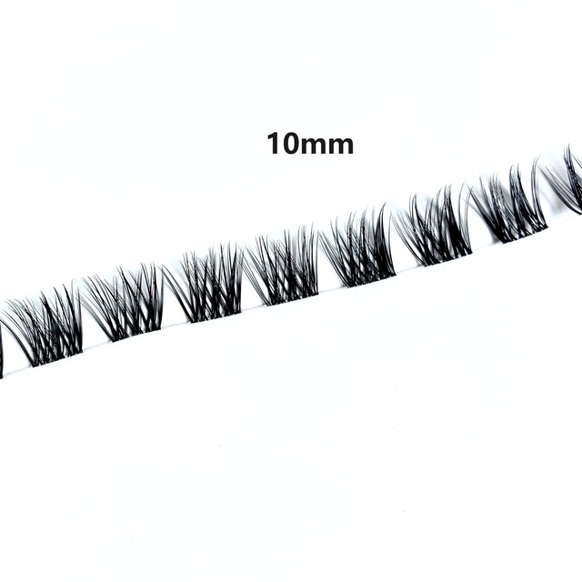 Eyelash Cluster Extensions RICHSKY Hybrid Light Volume 3D-5D Handmade Synthetic Hair Pre Glue Strong Adhesive Mix Length 4 Rows