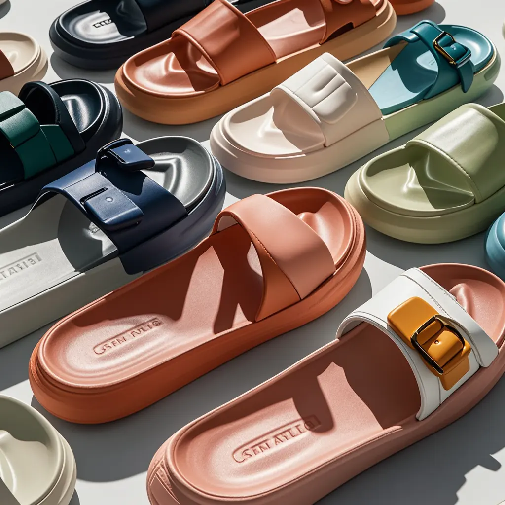 Men's Designer EVA Foam Soft Thick Slides Custom Logo Sandals Shoes for Winter New Fashion Summer Beach Slippers Wholesale