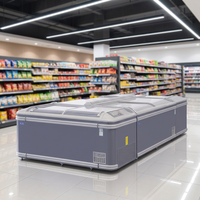 Congélateur commercial en îlot Kenkuhl à coffre profond pour supermarché