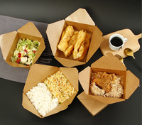 Ensemble de boîtes d'emballage alimentaire rapide série à emporter jetable aile de poulet frites boîte à hamburger poulet frit