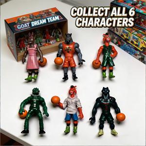 Figura de acción de personaje de la <span class=keywords><strong>película</strong></span> de baloncesto GOAT Dream Team, modelo de PVC, estatua coleccionable, adorno de escritorio, juguete de caja sorpresa - Product Image 4