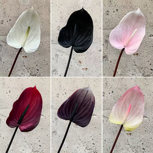 ดอกแอนธูเรียมสีขาว แอนดราเอนาม พืชดอกไม้ประดิษฐ์สัมผัสเหมือนจริง สำหรับตกแต่งโต๊ะงานแต่งงาน - Product Image 6