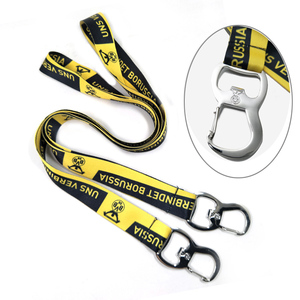 Venta al por mayor abridor de cerveza cordón llavero sublimación poliéster personalizado abrebotellas cordón - Product Image 3