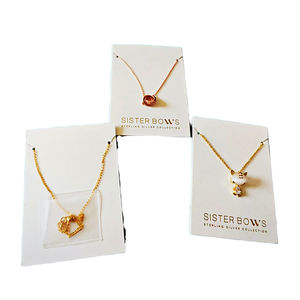 Livraison rapide Logo personnalisé carton épais 600gsm blanc Kraft papier carte bijoux collier carte avec feuille d'or Logo <span class=keywords><strong>et</strong></span> <span class=keywords><strong>site</strong></span> Web - Product Image 4