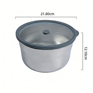 Boîte à lunch portable <span class=keywords><strong>en</strong></span> acier inoxydable authentique avec couvercle <span class=keywords><strong>en</strong></span> <span class=keywords><strong>verre</strong></span>, grande capacité, pour le camping et le stockage des aliments - Product Image 4