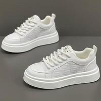 Nouvelles baskets plateforme printemps à couleurs contrastées, respirantes, en cuir synthétique, chaussures décontractées de luxe à semelle épaisse