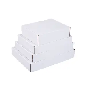 Cheap custom Mailing Box paper mailing printed shipping boxes Recyclable White Surface with Dust Flaps