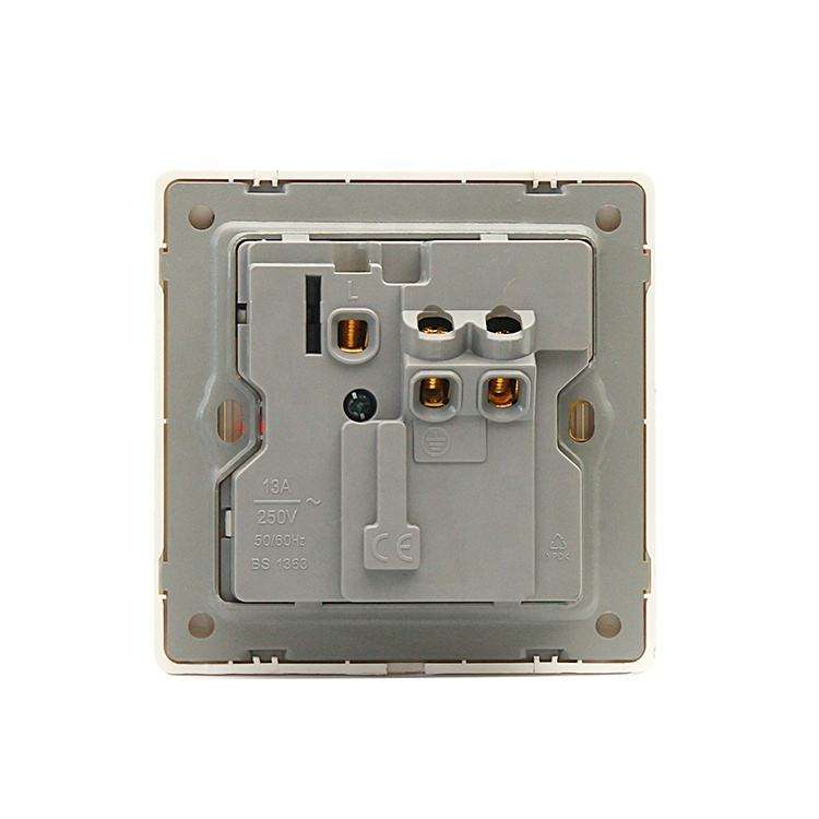 Universal 5 Pin Switched Electric Power 13A/220V-250V Socket Light Wall Plug Socket With Indicator Light