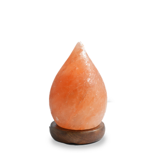 Lampe de sel de l'Himalaya rose artisanale en forme de goutte d'eau, style pyramide, pierre naturelle pure, produit artisanal décoratif, artisanat naturel - Product Image 2