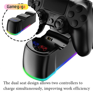 Station de charge double F SND-413 pour <span class=keywords><strong>manette</strong></span> P4 - Nouveaux accessoires de jeu LED, support de charge avec charge rapide - Product Image 6