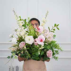 High-End Florals Wedding Aisles Flowers <b>Artificial</b> <b>Hydrangea</b> Wedding Aisles Flower Runner for Wedding Floor Decor - Product Image 1