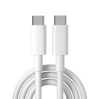 Kabel Data Pengisian Cepat USB-C ke C PD 60W 3A dengan Pelindung Anyaman dan Jaket TPE