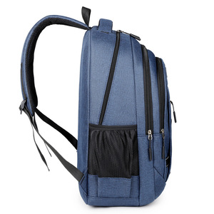 Laptop <b>Backpack</b> Large Capacity <b>With</b> Laptop <b>Compartment</b> For Men Commuter School Travel Gray Black Blue Green Solid Color - Product Image 3